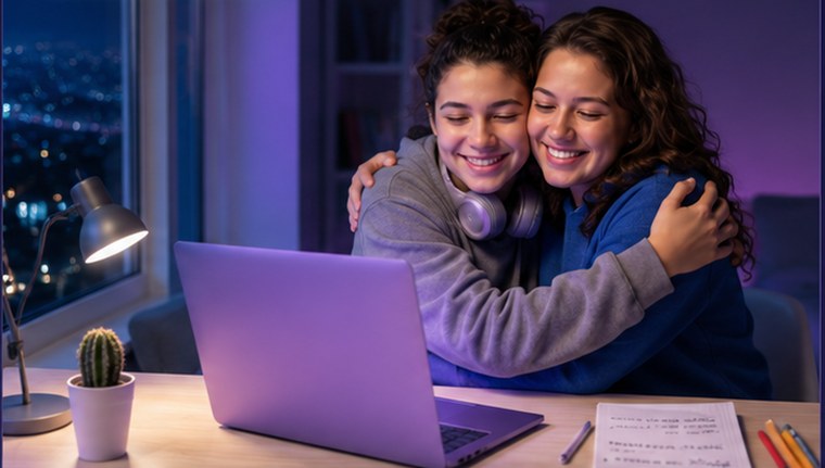 Estudiantes celebrando su preparación para el Saber 11 con Preicfes App