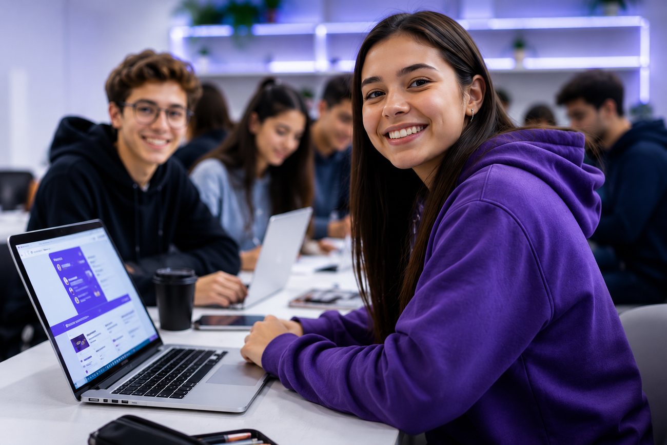 Estudiantes del Entrenamiento Élite en una clase en vivo